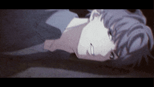 a drawing of a person laying on the floor with their eyes closed