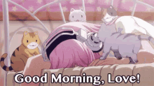 Good Morning Love GIF - Good Morning Love Cats Anime GIFs