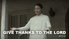 Give Thanks To The Lord Bev Keane GIF - Give Thanks To The Lord Bev Keane Samantha Sloyan GIFs
