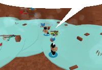 a group of people are playing a video game and one of them is called candyflower
