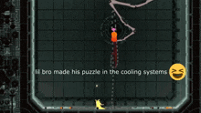 lil bro made his puzzle in the cooling systems and a smiley face