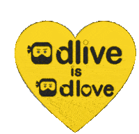 Dlive Dlove Sticker - Dlive Dlove Heart Stickers