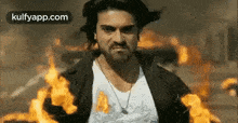 Ramcharan Fire Look.Gif GIF - Ramcharan Fire Look Ram Charan Magadheera Movie GIFs