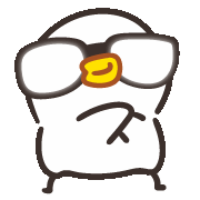 a cartoon duck wearing sunglasses with a yellow beak