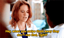 Greys Anatomy April Kepner GIF - Greys Anatomy April Kepner Hey When You Swipe Them Away GIFs