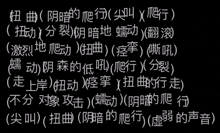 a black background with white text in a foreign language