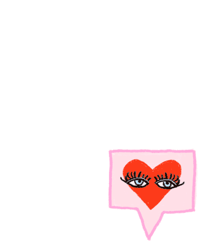 Theebouffants Kendra Dandy Sticker - Theebouffants Kendra Dandy Heart Stickers
