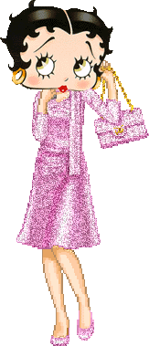 Betty Boop Tastful Pink Dress Sticker - Betty Boop Tastful Pink Dress Play Bridge Stickers