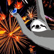 Sloth 2019 GIF - Sloth 2019 Happy New Year GIFs