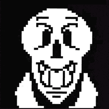 a pixel art drawing of papyrus from undertale