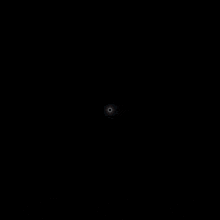 a white circle with a black center in the middle