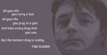 a poster of a man with a quote by tom selemen