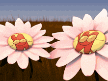 two pink flowers with a yellow badge that says 100
