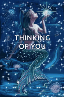 Thinking Of You Sparkles GIF - Thinking Of You Sparkles Mermaid GIFs