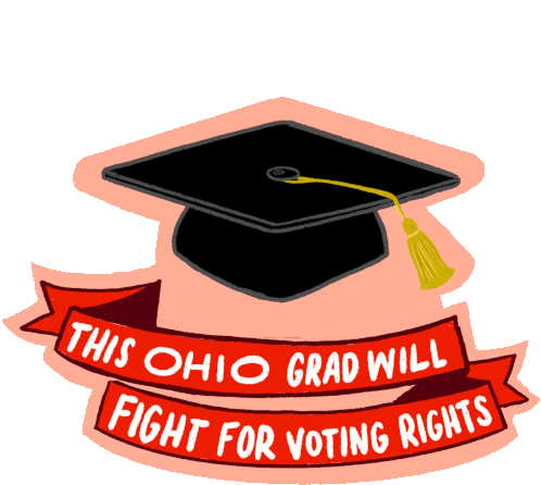 This Ohio Grad Will Fight For Voting Rights2021 Graduation Sticker - This Ohio Grad Will Fight For Voting Rights2021 2021 Graduation Stickers