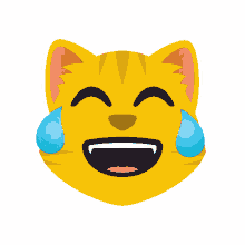 cat with tears of joy joypixels happiness laughing so hard whats funny