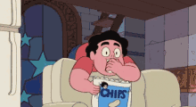 Steven Universe Chips GIF - Steven Universe Chips Eating GIFs