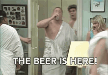 The Beer Is Here Party GIF - The Beer Is Here Beer Beer Is Here GIFs
