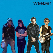 a weezer album cover shows a group of people standing next to each other