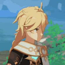 a close up of a cartoon character with a braid