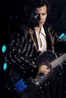 Harry Styles Playing Guitar GIF - Harry Styles Playing Guitar Performance GIFs