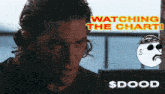 a man is looking at a computer screen with the words watching the chart