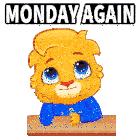 Monday Again Mondays Sticker