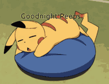Pikachu Sleepy GIF - Pikachu Sleepy Goodnight GIFs