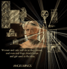 Women And Cats Men And Dogs GIF - Women And Cats Men And Dogs Angel Wings GIFs