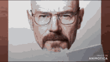a drawing of a man with glasses and a beard made in animatiga