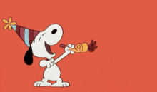 Snoopy Celebrate GIF - Snoopy Celebrate Blow GIFs