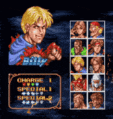 a video game character named billy is holding a fist