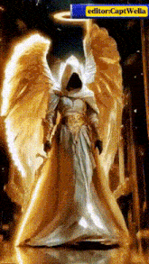 a painting of an angel with a caption that says editor capt wella
