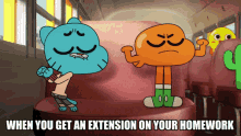 The Amazing World Of Gumball When You Get An Extension On Your Homework GIF - The Amazing World Of Gumball When You Get An Extension On Your Homework Homework GIFs