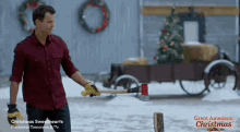 a merry christmas wish cameron mathison great american family wood chop wood chopping