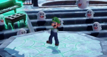Mario Party Superstars Luigi GIF - Mario Party Superstars Luigi Dance GIFs