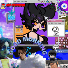 a collage of images with the words good morning