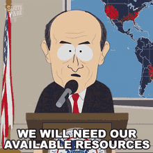 We Will Need Our Available Resources To See This Through Michael Chertoff GIF - We Will Need Our Available Resources To See This Through Michael Chertoff South Park GIFs