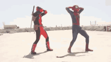 Deadpool Spiderman GIF - Deadpool Spiderman Dance GIFs