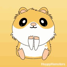 Happy Hamster Rainbow GIF