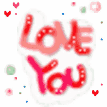 a blurry picture of the word love you
