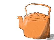 a drawing of a tea kettle with the words dole written on it