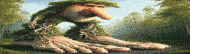 a cartoon drawing of a troll with a tree growing out of his body