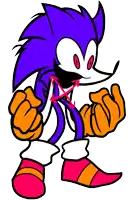 a cartoon drawing of a sonic the hedgehog with a red star in his mouth .