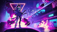 Katana Cyberpunk GIF - Katana Cyberpunk Purple GIFs