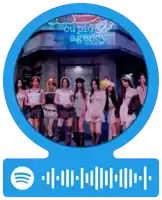 a group of girls standing in front of a cupid agency building