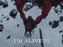 a poster that says i 'm alive with a bloody heart