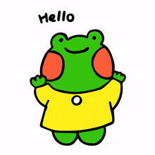 animal frog cute hi hello