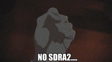 a man is standing in front of a window with the words no sdra2 written on the bottom