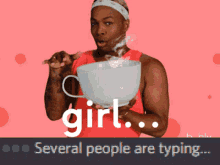 Girl Gurl Tea Several People Are Typing Tea Discord GIF